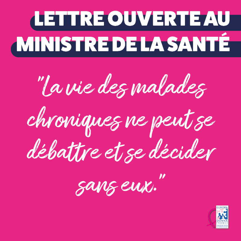 Lettre ouverte au ministre de la santé