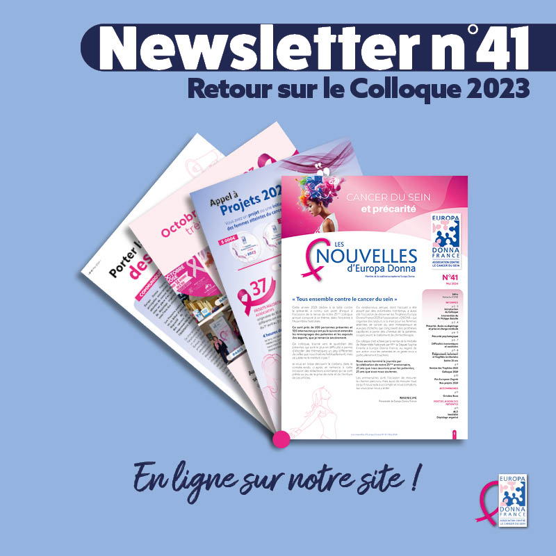 Newsletter n°41 : Tous ensemble contre le cancer du sein – Mai 2024
